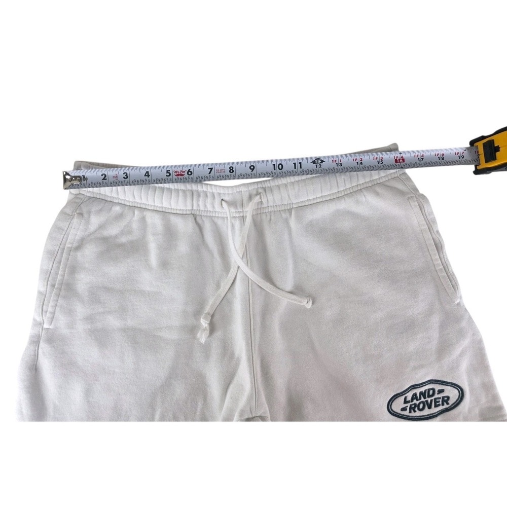 PacSun Land Rover Sweat Shorts Mens M Fleece White Drawstring Embroidered Logo - Picture 6 of 13